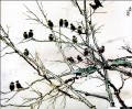 Xu Beihong birds on branch old Chinese